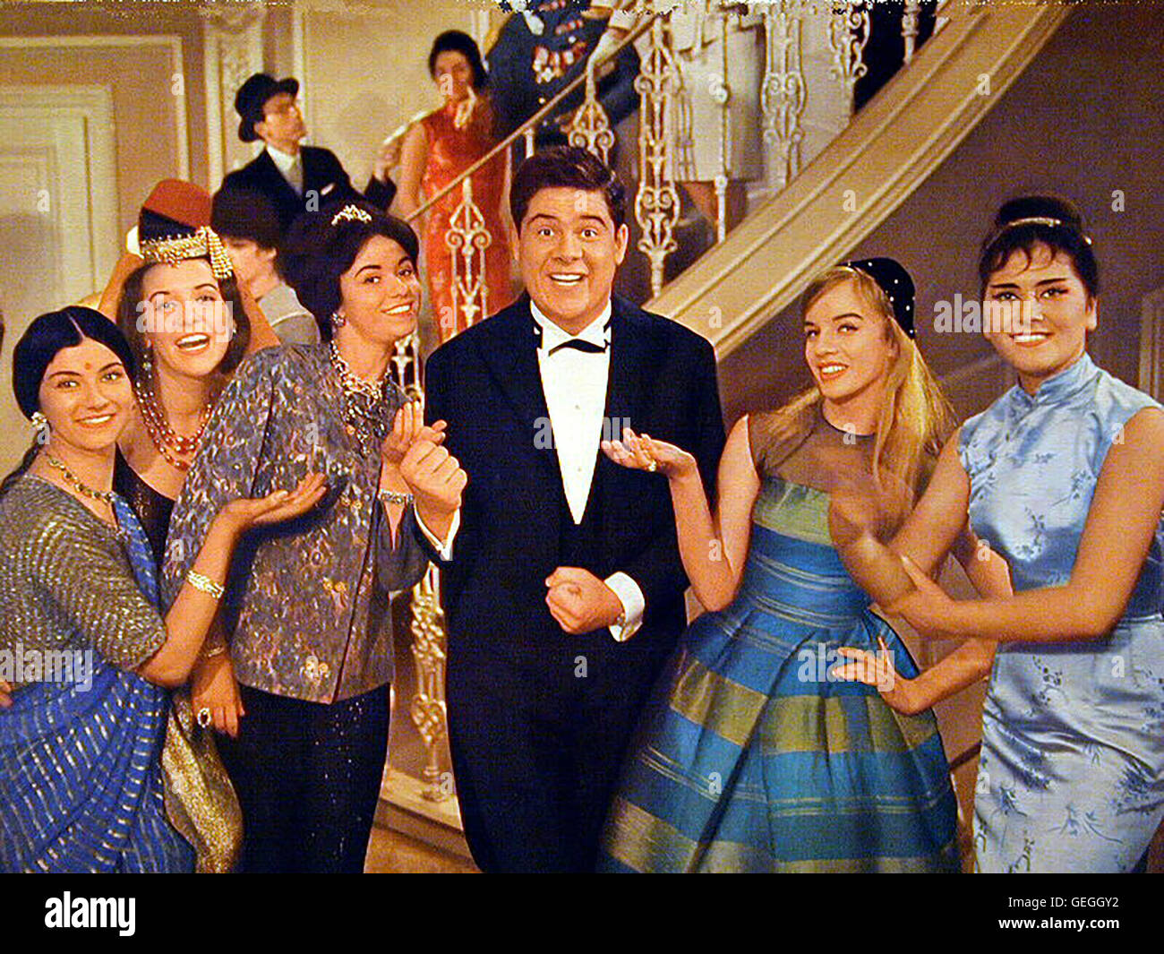 Bill Ramsey (Kellner Bill) *** Caption locale *** 1961, 1960er, sessanta, Abenteuer Des Grafen Bobby, Die, Film, Die Abenteuer Des Grafen Bobby Foto Stock