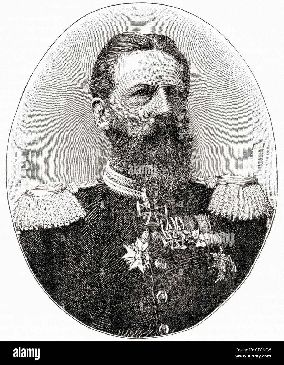 Federico III, 1831 - 1888. Il tedesco imperatore e re di Prussia per novanta nove giorni nel 1888, anno dei Tre Imperatori. Foto Stock