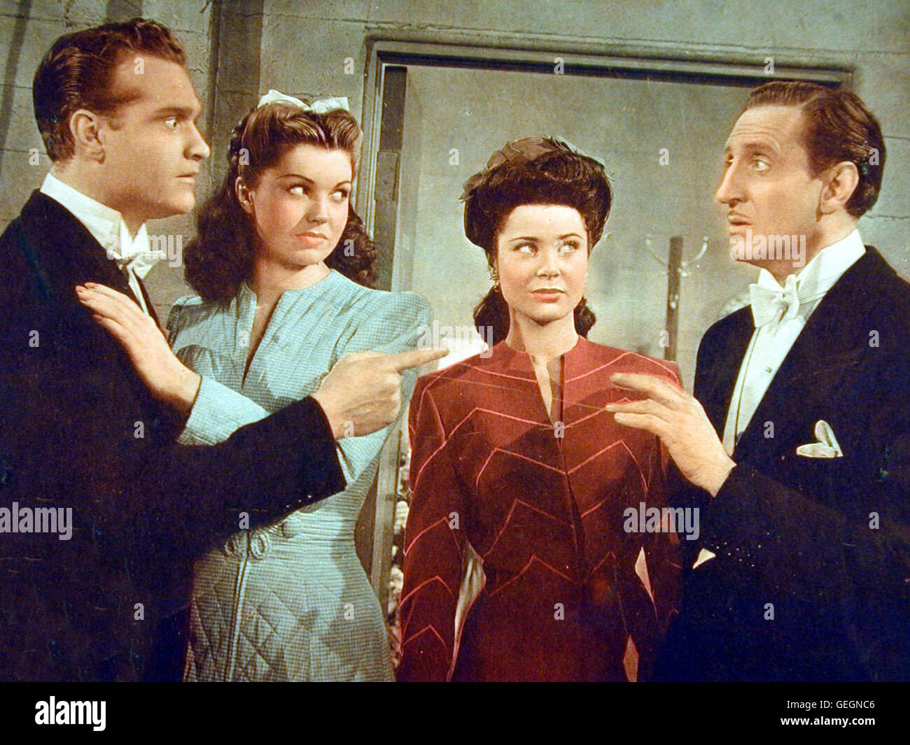 Red Skelton, Esther Williams, Jacqueline Dalya, basilico Rathbone.Caption locale *** 1944, balneazione bellezza, Badende Venere Foto Stock