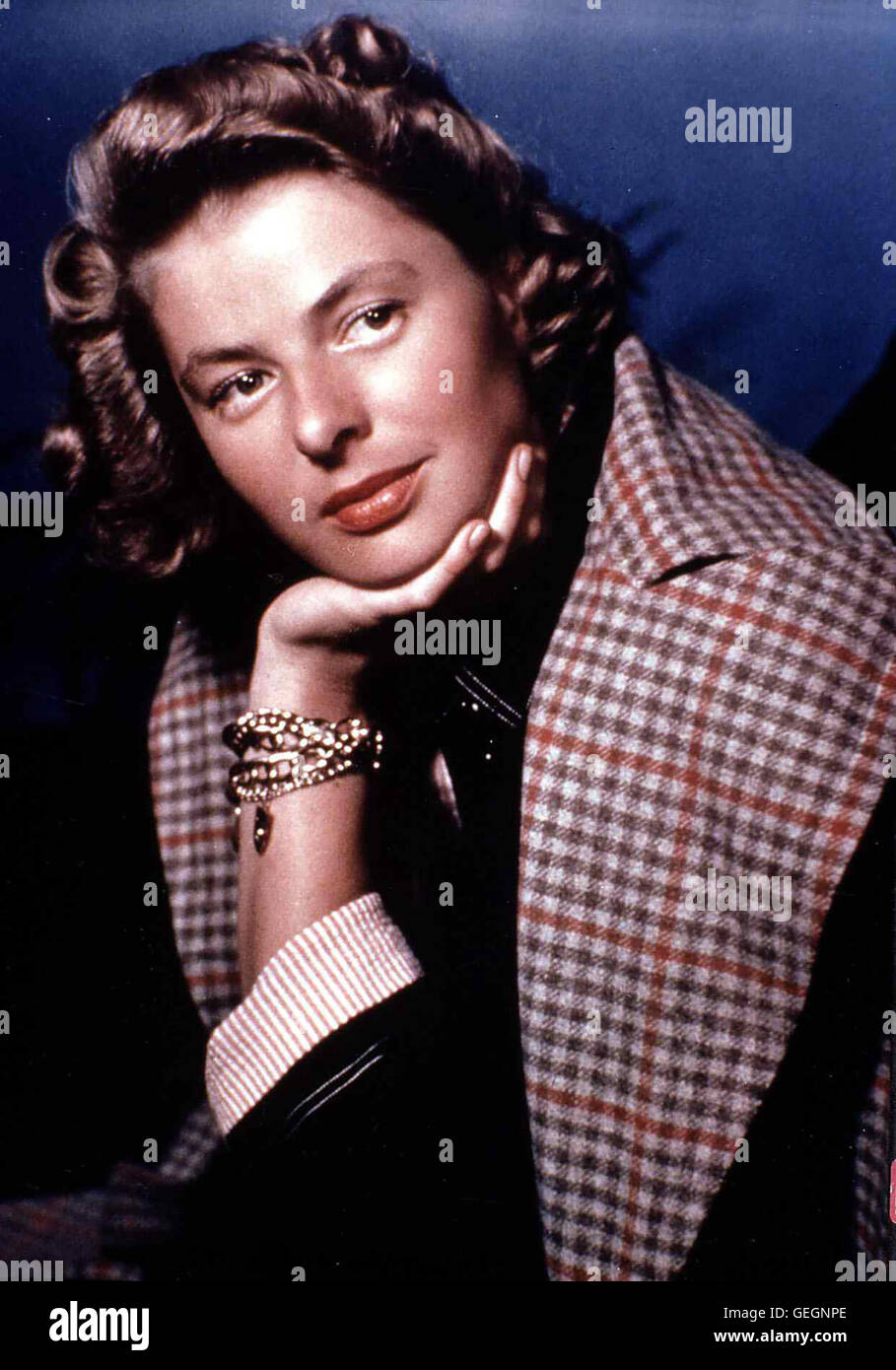 Ingrid Bergman, 1940s., 1940er, 1940s, Bergman, Ingrid, stella del cinema, moda, ritratto, Ingrid Bergman Foto Stock