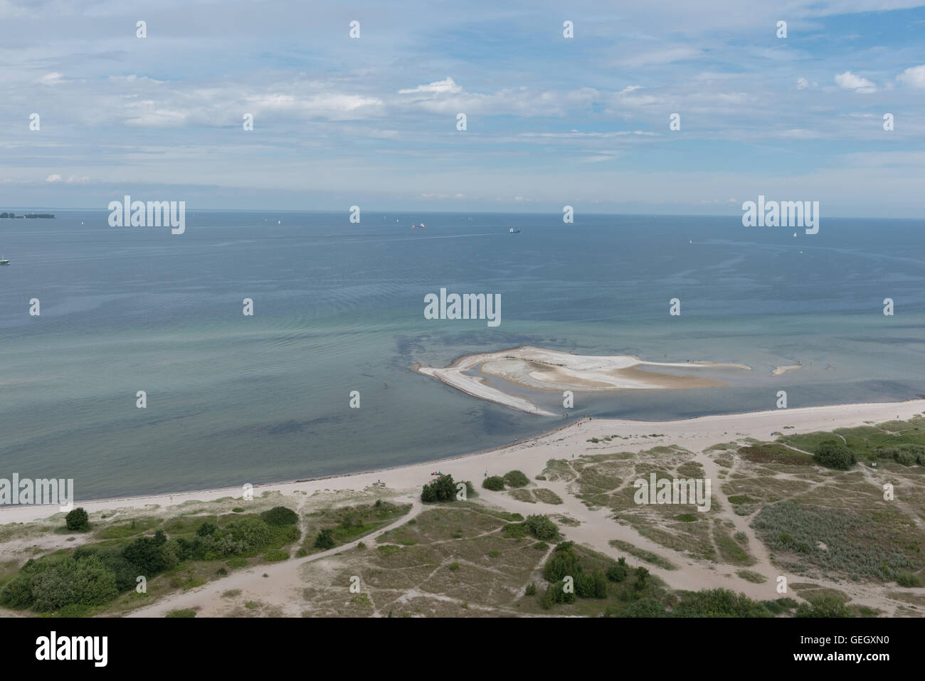 Bird view in laboe est sul Mar Baltico Foto Stock