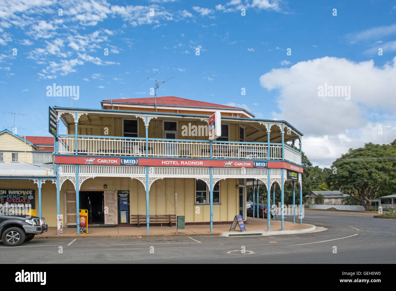 Vecchio Pub Australiano a Blackbutt Queensland Foto Stock