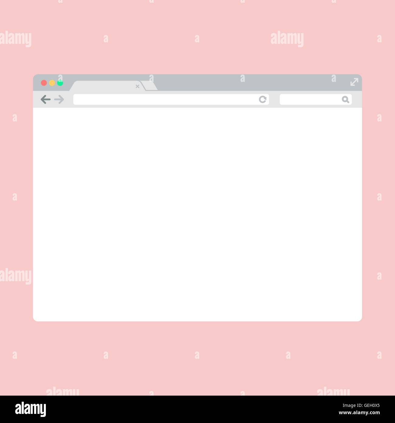 Internet Web nella finestra del browser Illustrazione Vettoriale