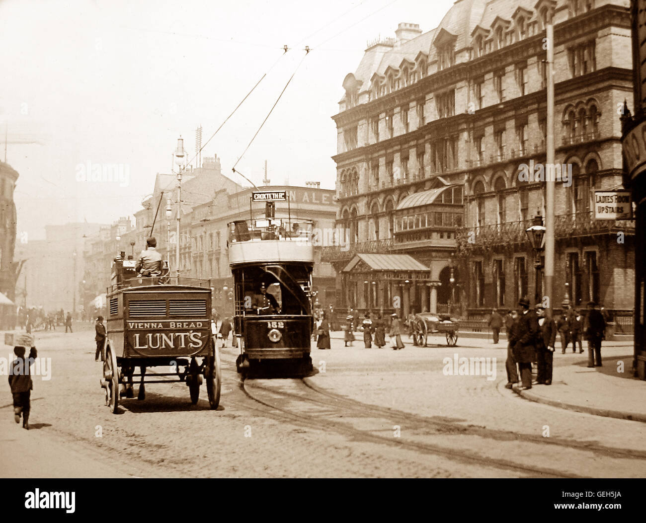 La Adelphi Hotel, Lime Street, Liverpool - inizio novecento Foto Stock