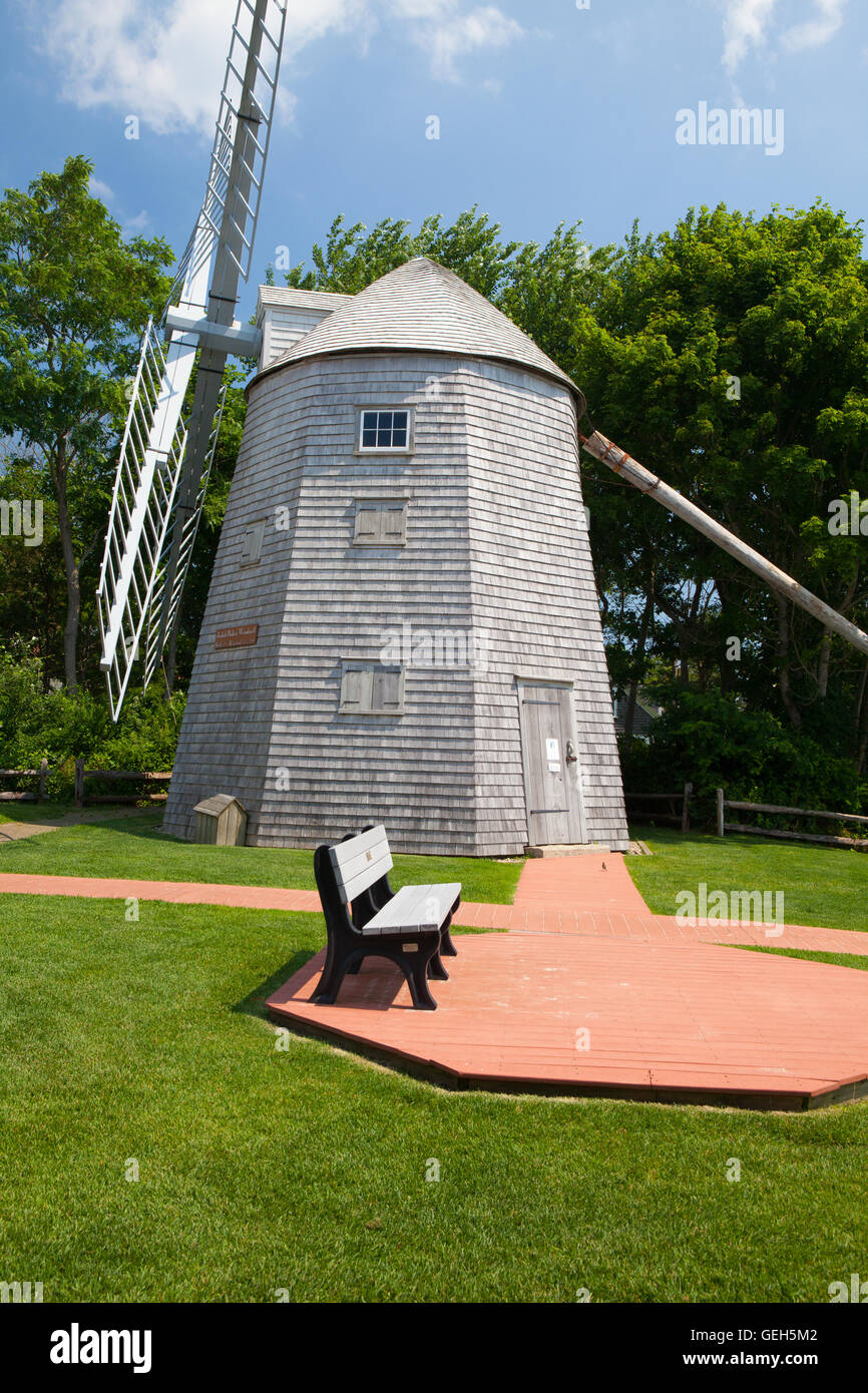 La giuda Baker Mulino a vento. Si tratta di un edificio del XVIII secolo di mulino a vento in South Yarmouth, Massachusetts, STATI UNITI D'AMERICA Foto Stock