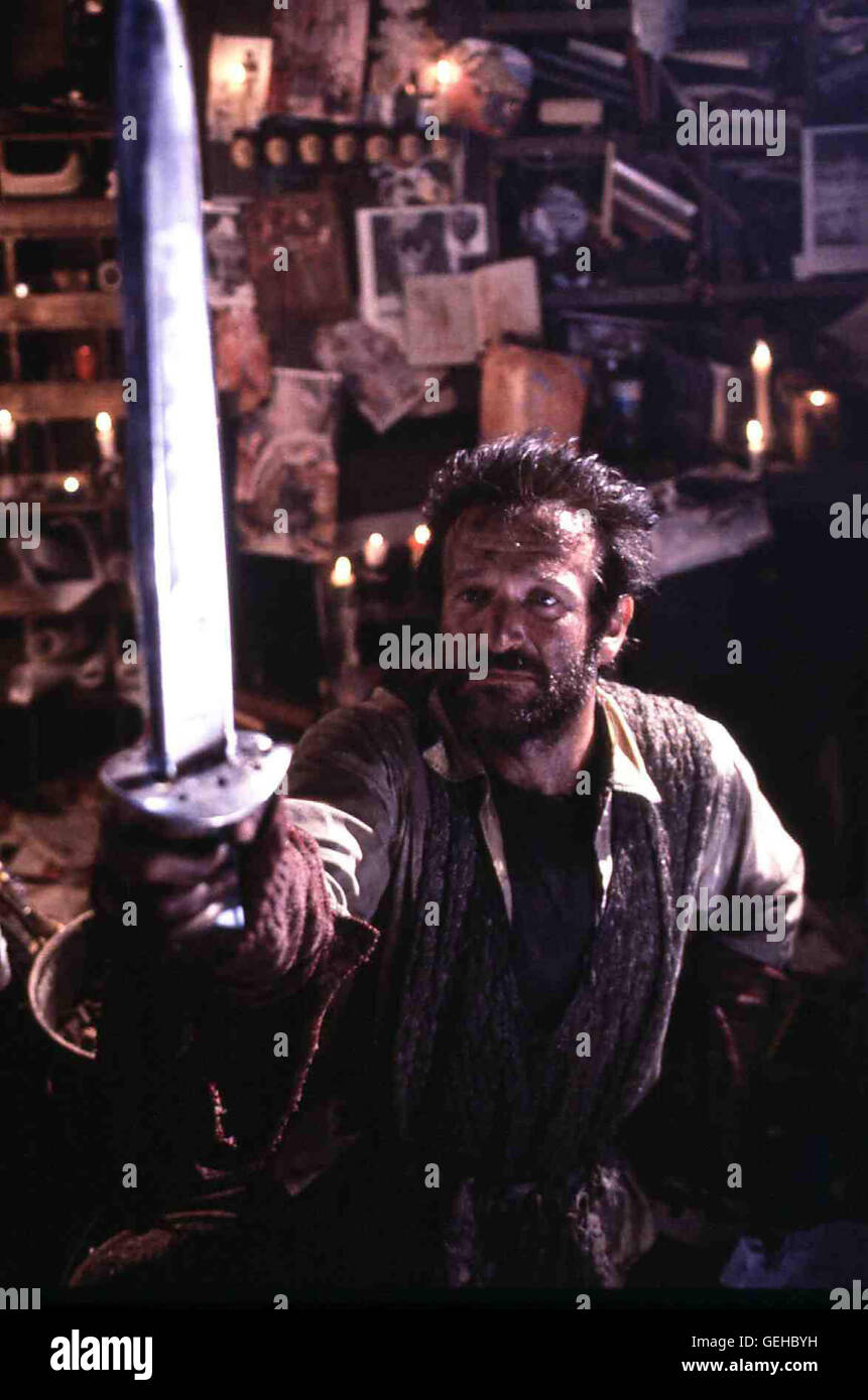 Parry (Robin Williams) hat Visionen. *** Caption locale *** 1991, Fisher King, Koenig Der Fischer Foto Stock