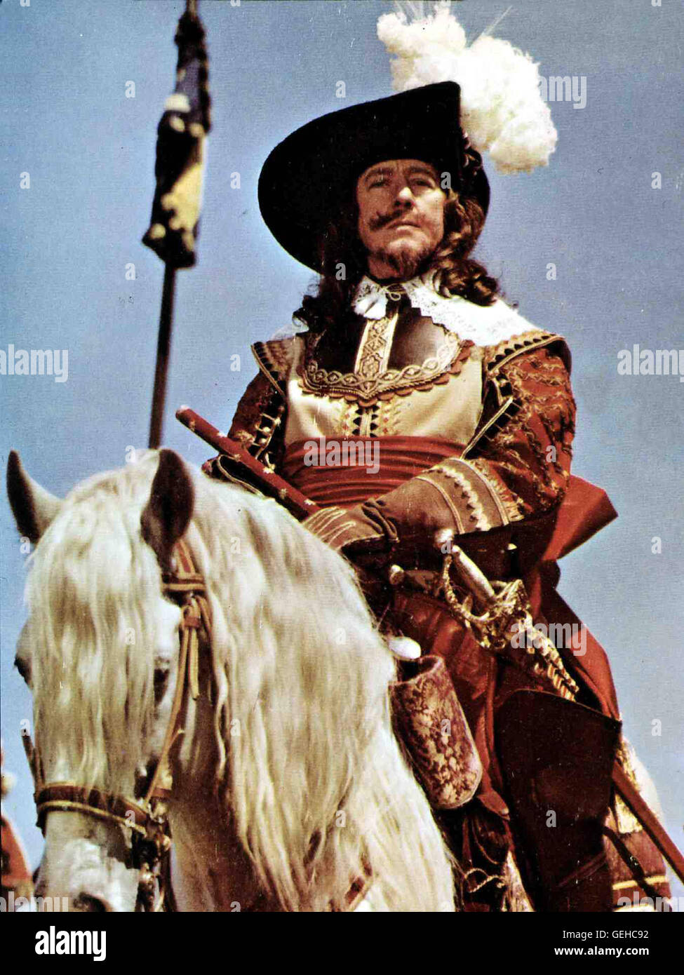 Alec Guinness Koenig Charles I. (Alec Guinness) hoch zu Ross. *** Caption locale *** 1969, Cromwell, Cromwell Foto Stock