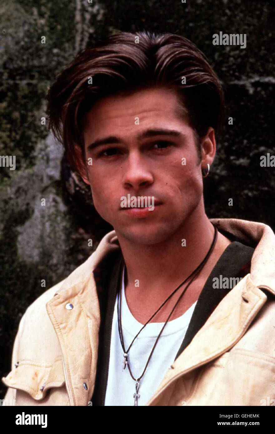 Brad Pitt.Caption locale *** 1990, 1990er, degli anni novanta, pellicola, i giorni di gloria, Ohrring, orecchio anello, ritratto, i giorni di gloria Foto Stock