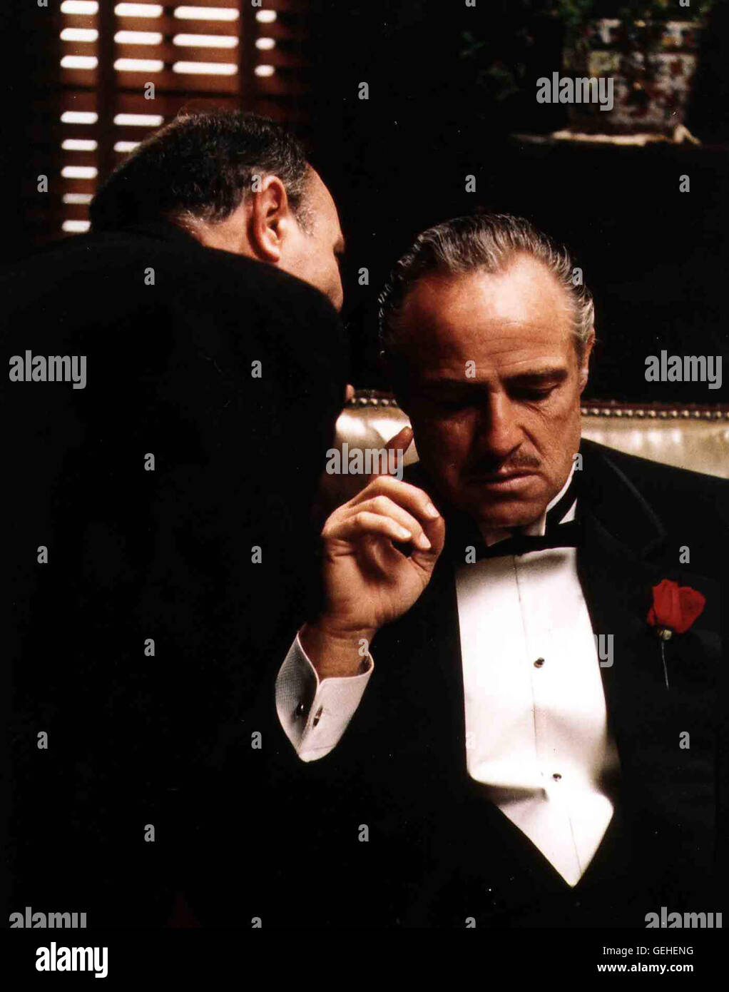 Don Vito Corleone (Marlon Brando) *** Caption locale *** 1972, 1970er, settanta, pellicola, padrino, la mafia, Der Pate (Teil 1 und 2) Foto Stock