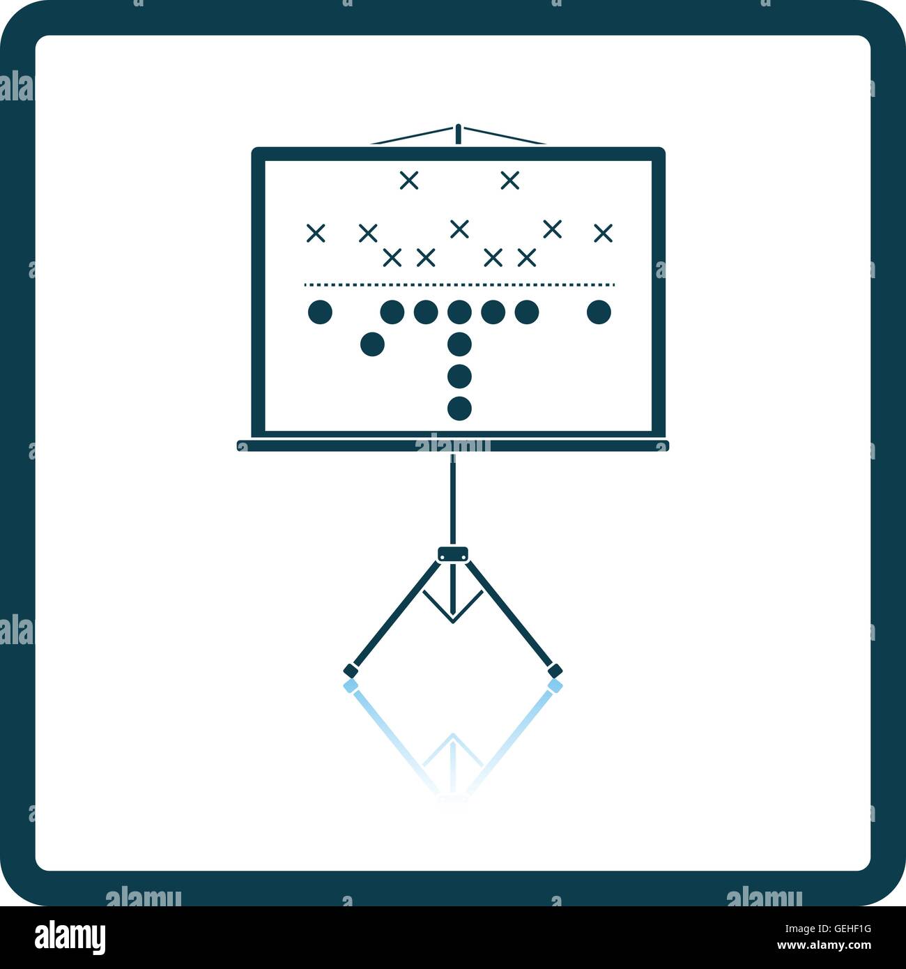 Il football americano gioco piano stand icona. Ombra di design di riflessione. Illustrazione Vettoriale. Illustrazione Vettoriale Il football americano gioco piano stand icona. Ombra di design di riflessione. Illustrazione Vettoriale. Illustrazione Vettoriale