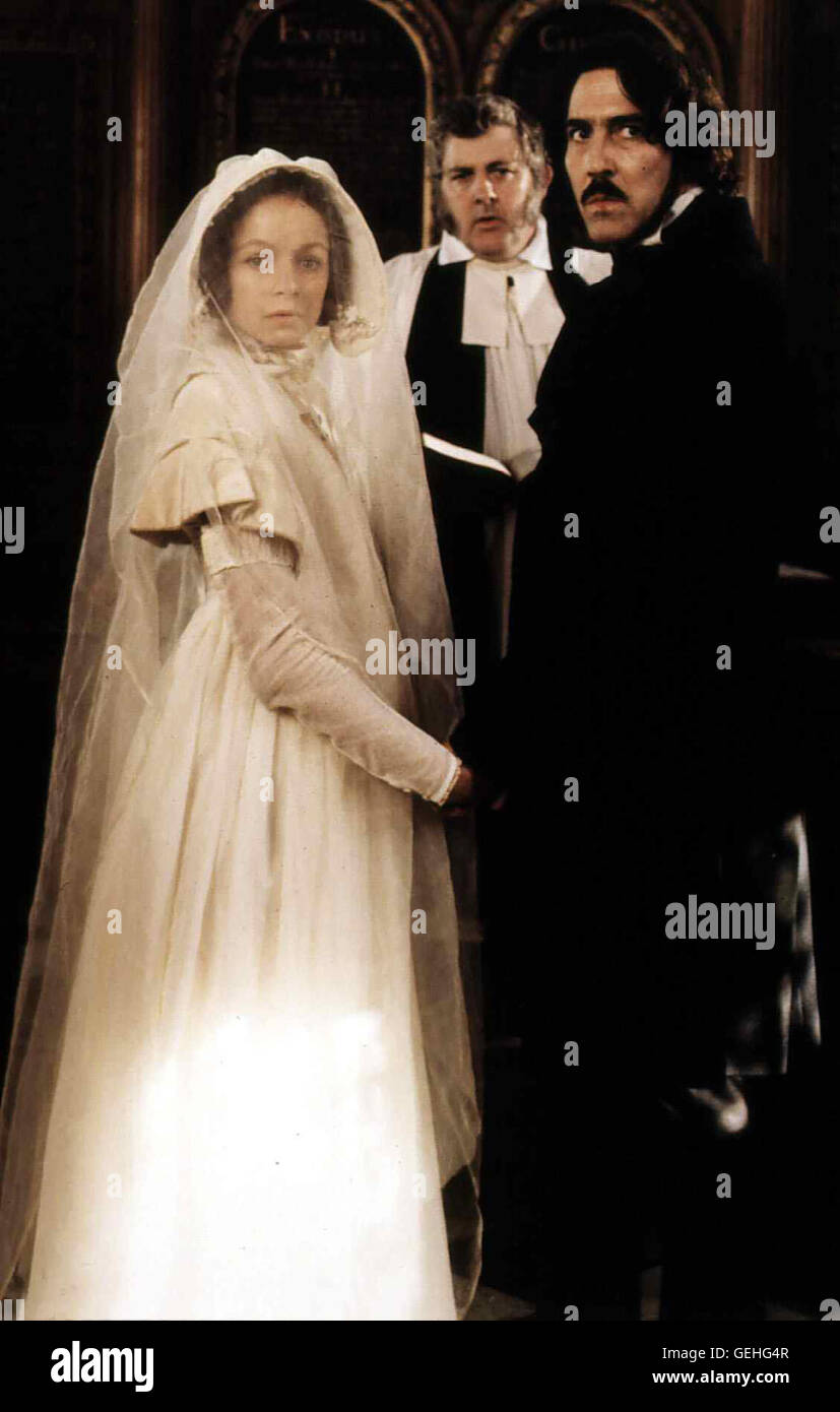 Samantha Morton, ?, Ciaran Cerve Das gemeinsame Glueck von Jane Eyre (Samantha Morton) und Sig. Rochester (Ciaran cerve,r) endet vor dem Traualtar: Ein Bote ueberbringt eine Nachricht skandaloese. *** Caption locale *** 1996, Jane Eyre, Jane Eyre Foto Stock