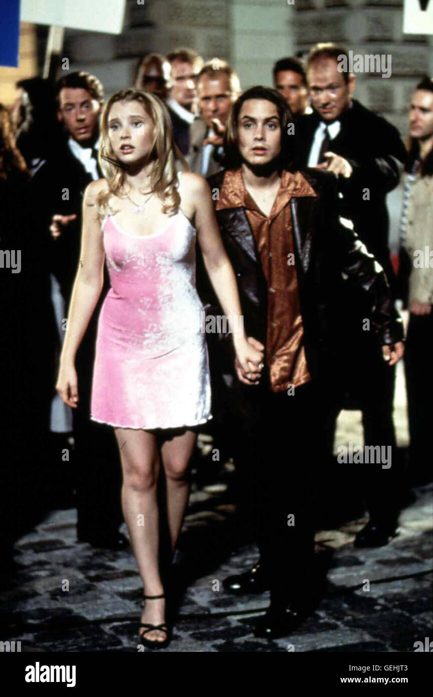 Elisabeth Harnois, Friedle Hallie Richmond (Elisabeth Harnois) hat, Vor den Abend mit Duncan Fletcher (Friedle, vr) richtig zu geniessen. Doch dazu müssen sie erstmal die Leibwächter abschütteln ... *** Caption locale *** 1998, mia data con la figlia del presidente, Praesidententoechter Kuesst man nicht Foto Stock