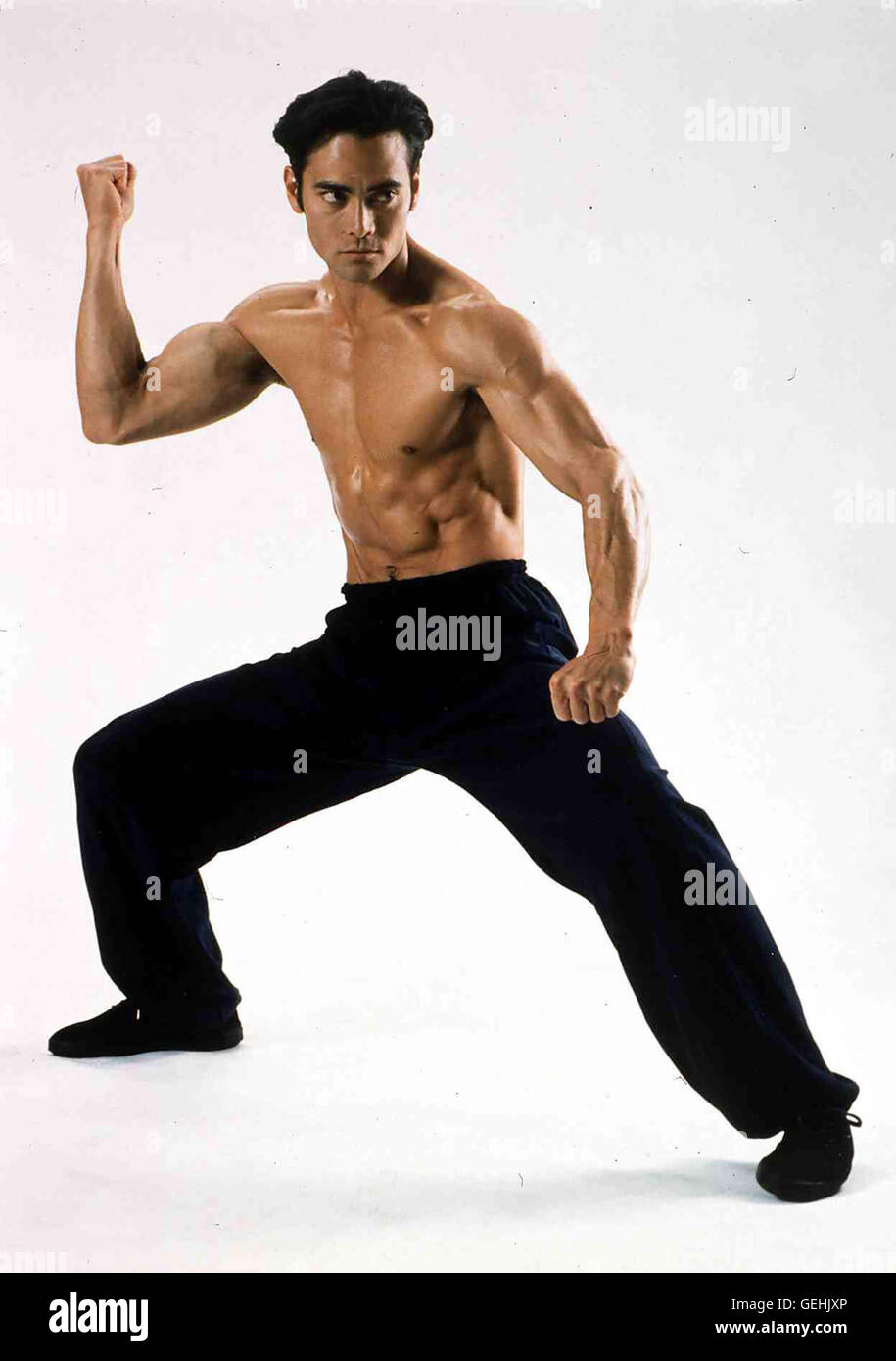 Mark Dacascos Matt Reeves (Mark Dacascos) schwoert Rache, als sein Freund skrupellosen dem il sig. Negaal zum Opfer fällt. *** Caption locale *** 1994, Kickboxer 5: la redenzione, Kickboxer 5 Foto Stock