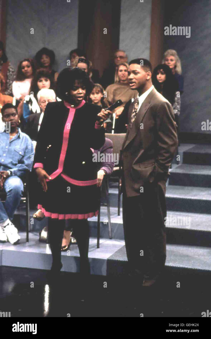 Oprah Winfrey, Will Smith.Caption locale *** 1992, principe fresco di Bel Air: una notte al fresco il principe di Bel Air: una notte al Oprah Foto Stock