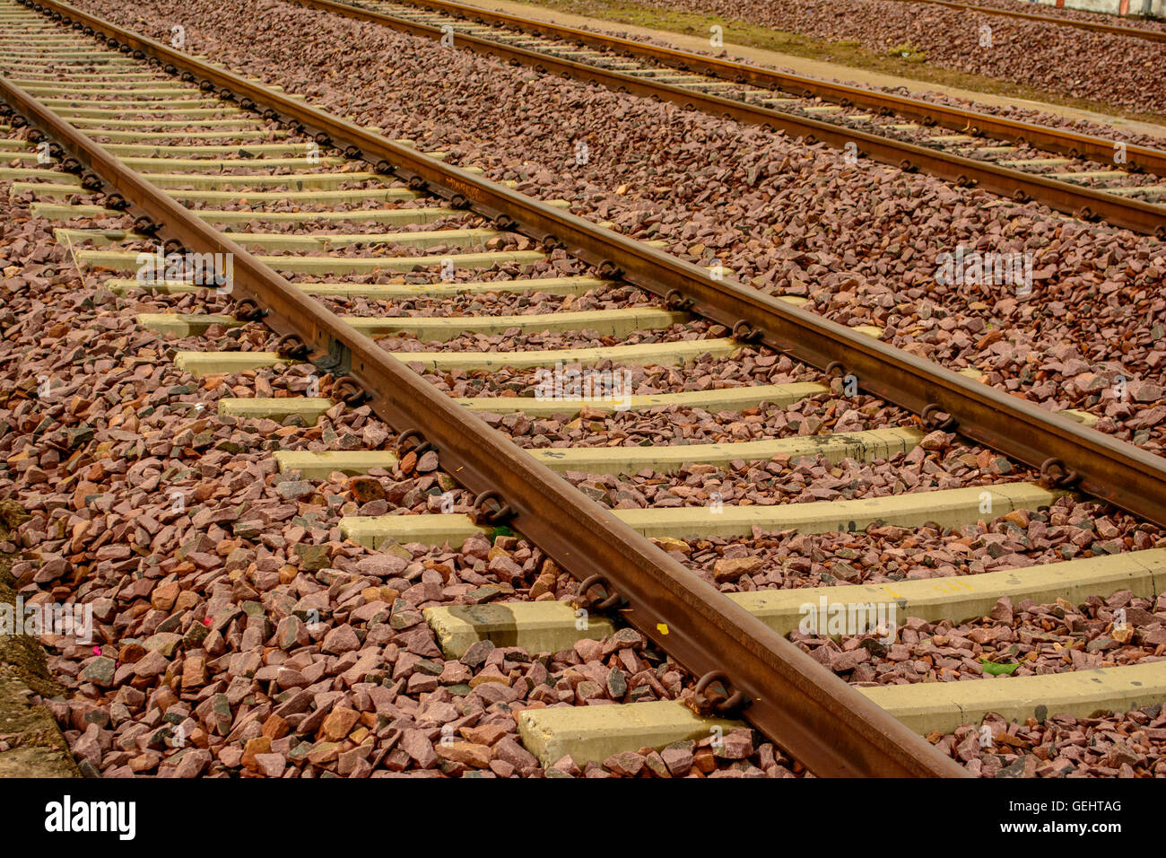 Piste del treno Foto Stock