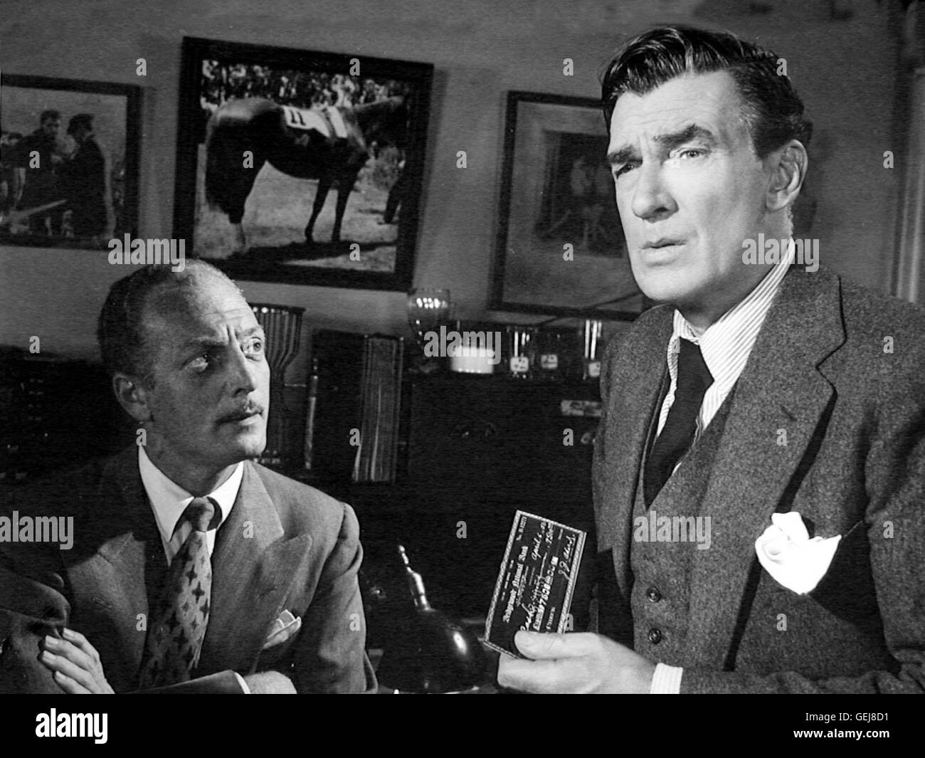 Nelson S. Tarsson (Everett Sloane), Haven D. Allridge (Walter Pidgeon) *** Caption locale *** 1951, venduto, Verkauft und Verraten Foto Stock