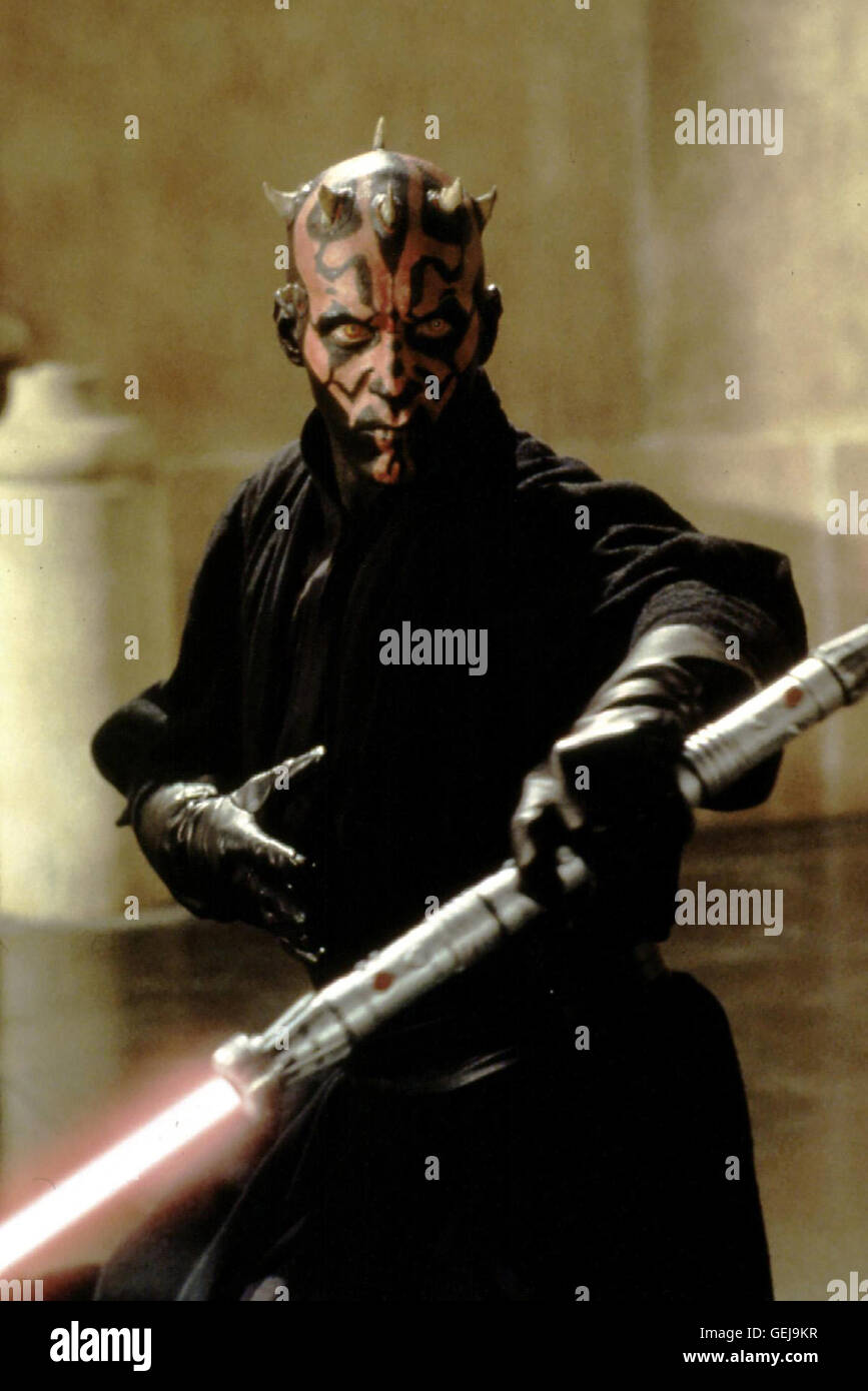 Ray Park Signore Darth Maul (Ray Park) *** Caption locale *** 1999, Star Wars: Episodio I La minaccia fantasma, Star Wars: Episodio 1- Die Dunkle Bedrohung Foto Stock