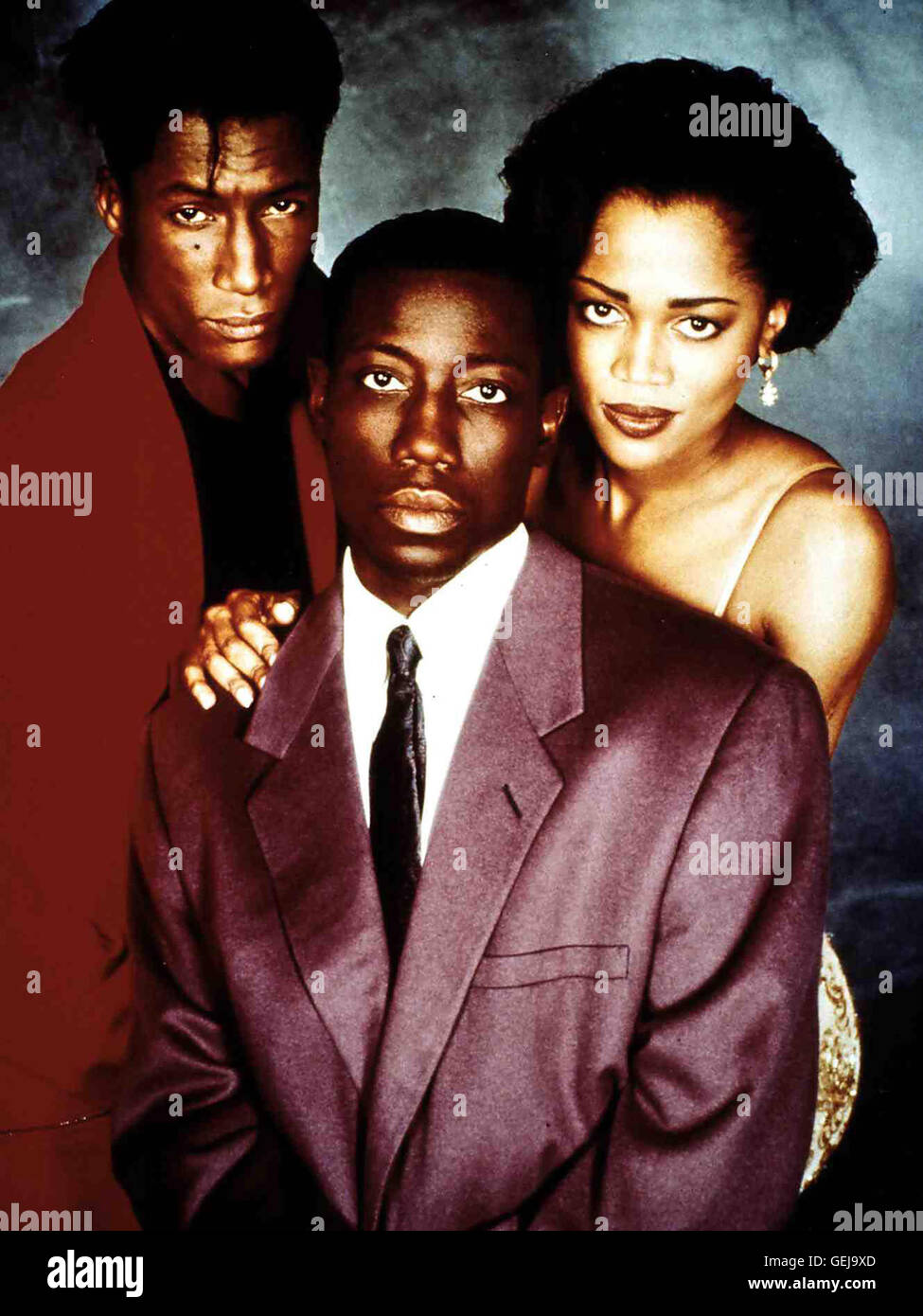 Michael Wright, Wesley Snipes, Theresa Randle concessionario Skuggs Romello (Wesley Snipes, m) beherrscht mit seinem Bruder Raynathan (Michael Wright) ganz Harlem. Als Romello die schoene Melissa (Theresa Randle) kennenlernt, moechte er Harlem und seinem bisherig Foto Stock