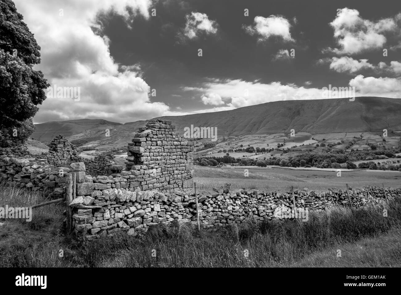 Il Peak District paesaggio,edale Inghilterra Foto Stock