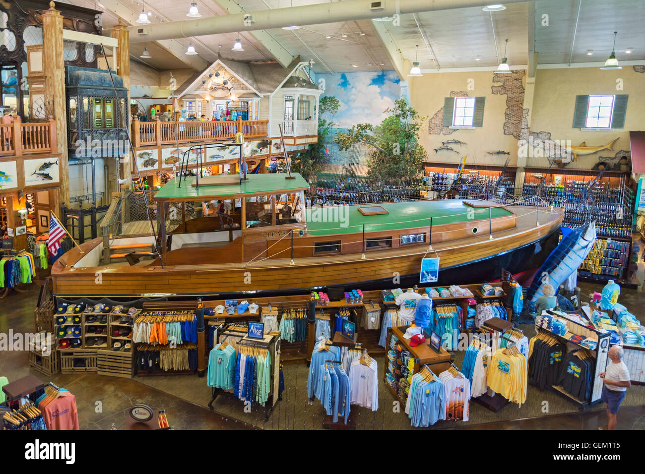 Florida Keys, Islamorada, World Wide Sportsman store, Pilar nave gemella di Ernest Hemingway la barca da pesca con lo stesso nome Foto Stock