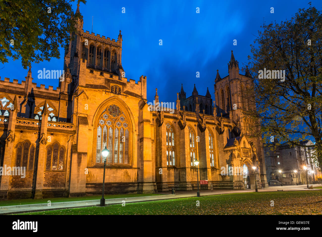 Cattedrale di Bristol su College Green, Bristol, Regno Unito Foto Stock