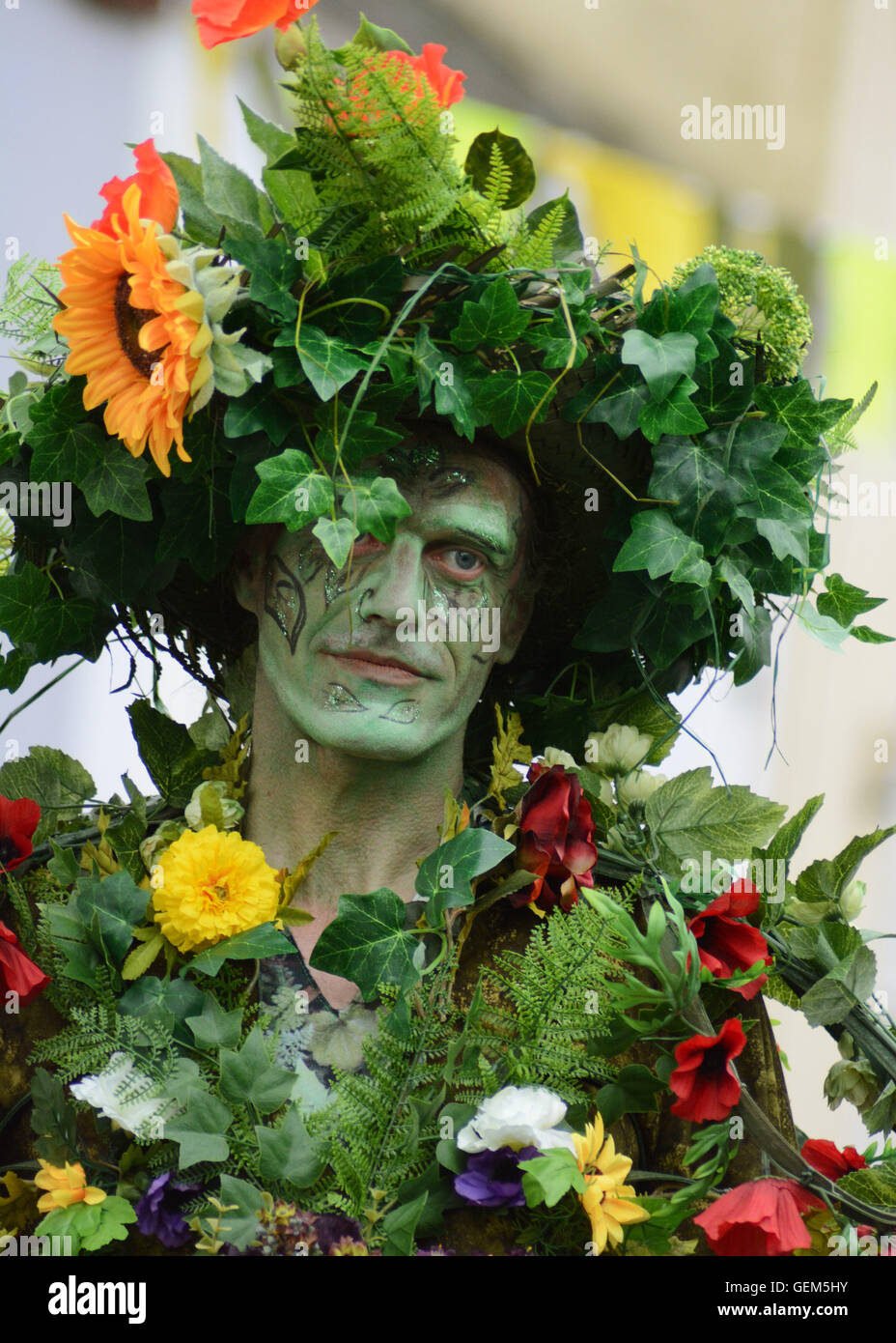 Green Man Greenman Green Man festival Pilton Street North Devon Foto Stock