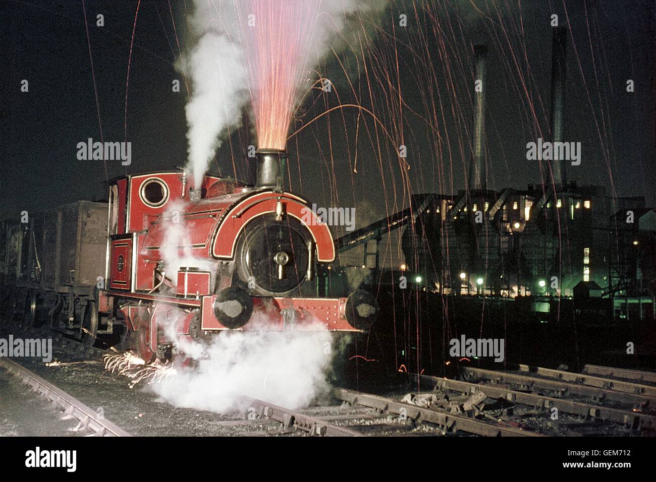 Leicester Power Station, Raw Dykes Road, con la loro immacolata Robert Stephenson e Biancospini 0-4-0ST. Foto Stock