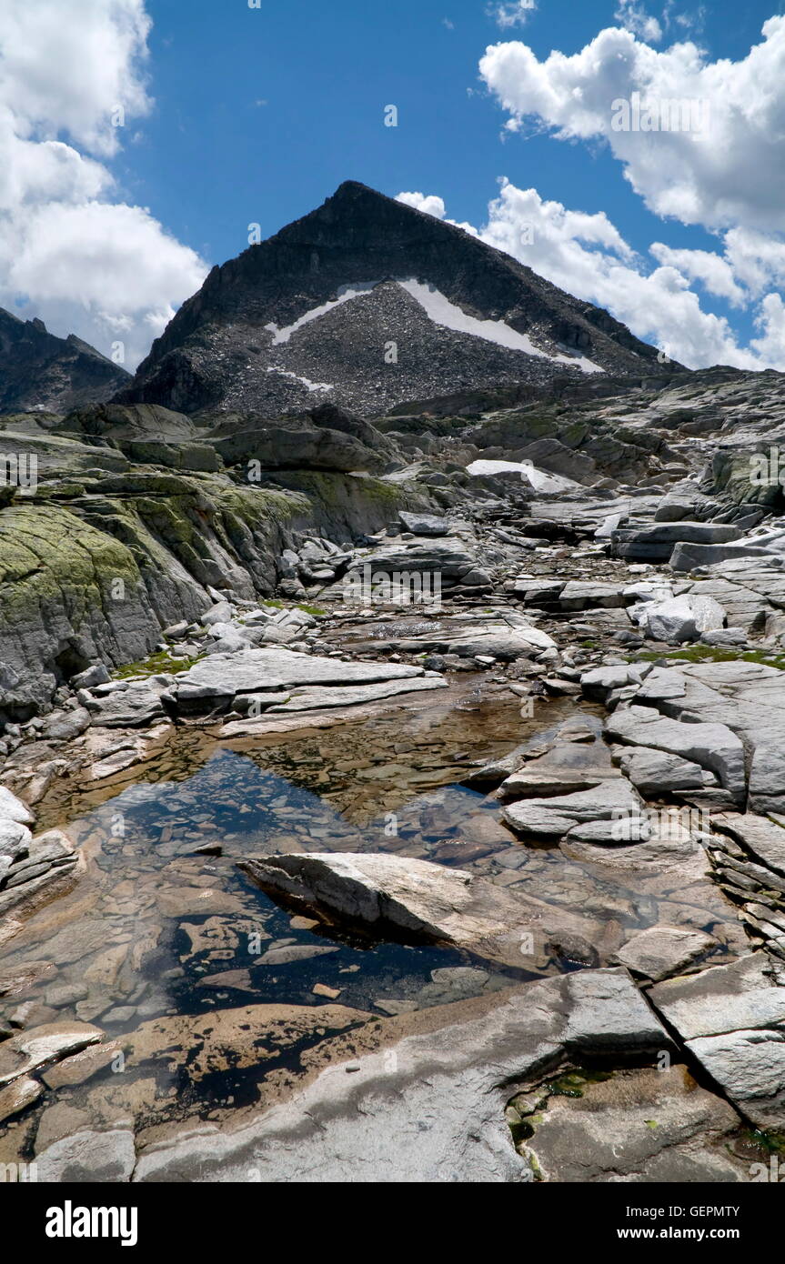 Geografia / viaggi, Austria, Salisburgo, Eissee, ghiacciaio, Medelzkopf, Glockner Gruppo, parco nazionale "Hohe Tauern', Salzburg County, Foto Stock