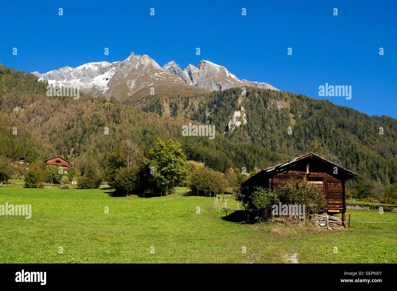 Geografia / viaggi, Austria, Tirolo, Virger Nordkette (mountain range), gruppo Venediger, Ochsenbug, Kristallkopf, Bretterspitze, Mittereggspitz, Galtenkogel, Raukopf, Saeulkopf, Foto Stock