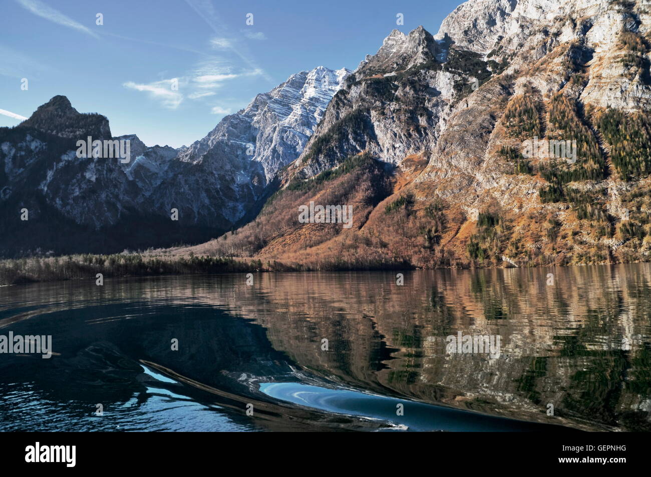 Geografia / viaggi, in Germania, in Baviera, sulle Alpi di Berchtesgaden, Koenigssee, Watzmann (Watzman), Hirschwiese, Foto Stock