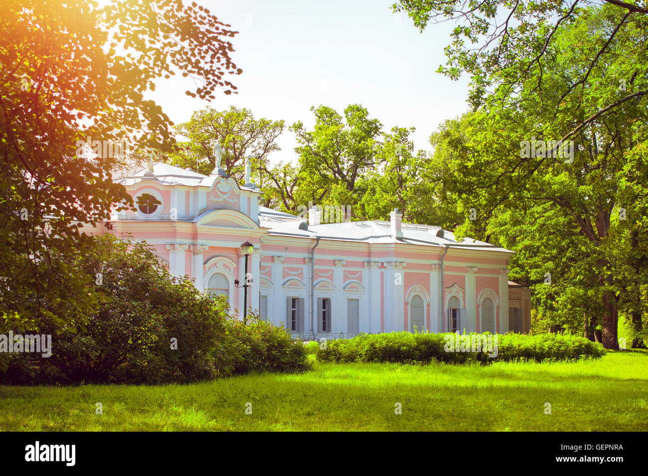 Palazzo cinese nel Palazzo e Parco ensemble di Oranienbaum in Lomonosov, Russia Foto Stock