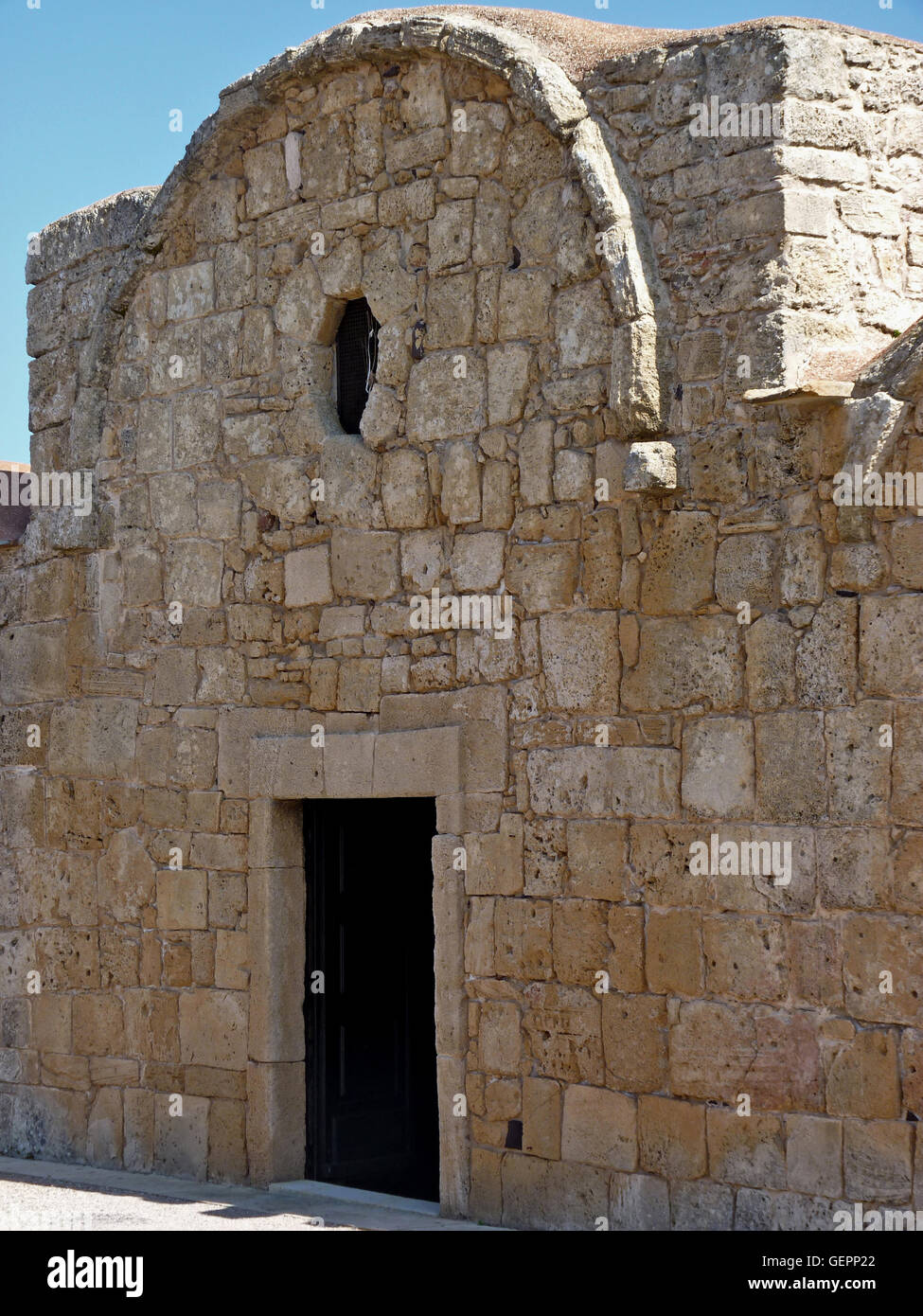 Sardegna, l'antica chiesa di San Giovanni di Sinis Foto Stock