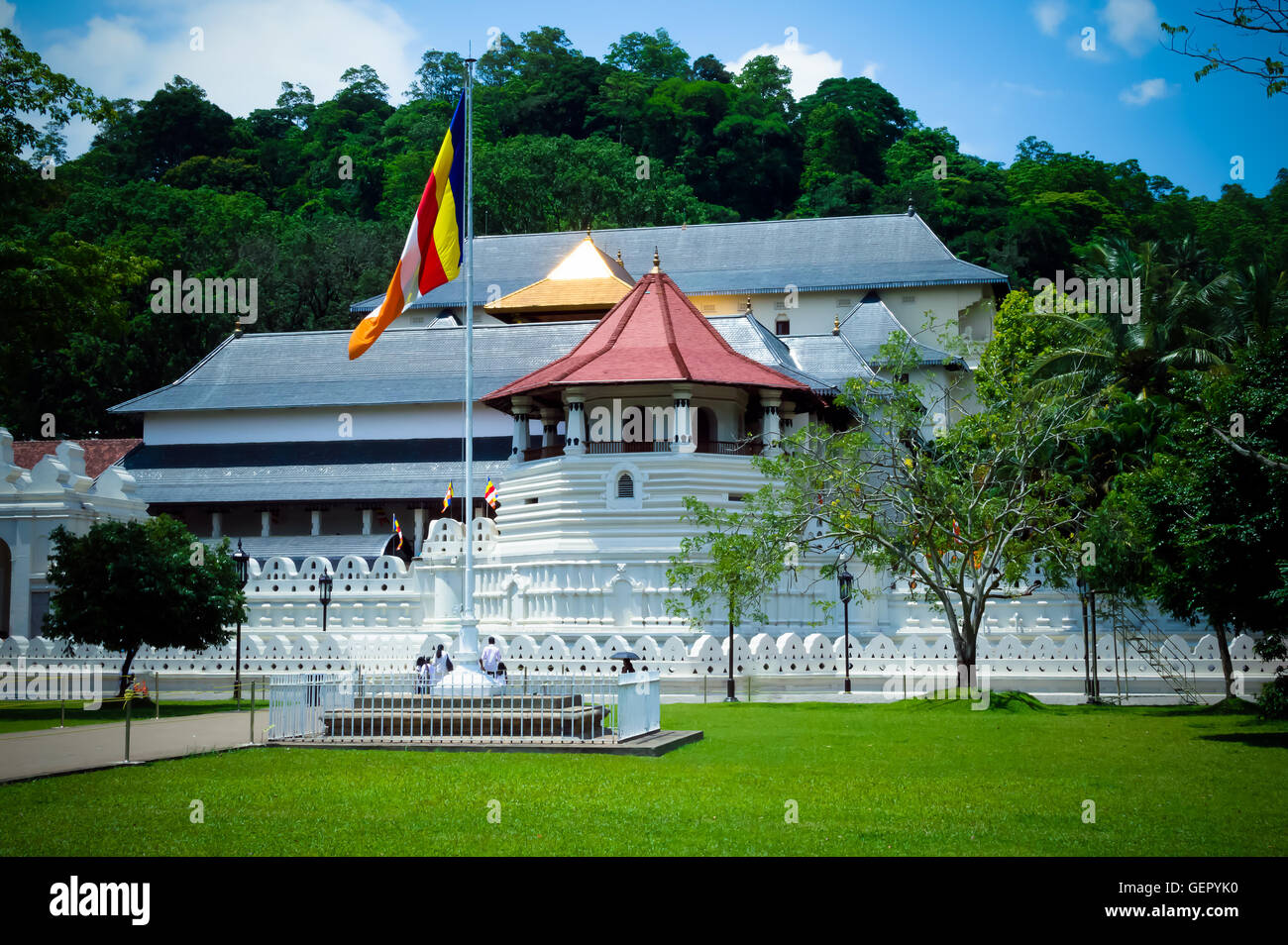 Sri Dalada Maligawa / il tempio della Sacra Reliquia del Dente di Kandy Sri Lanka Foto Stock