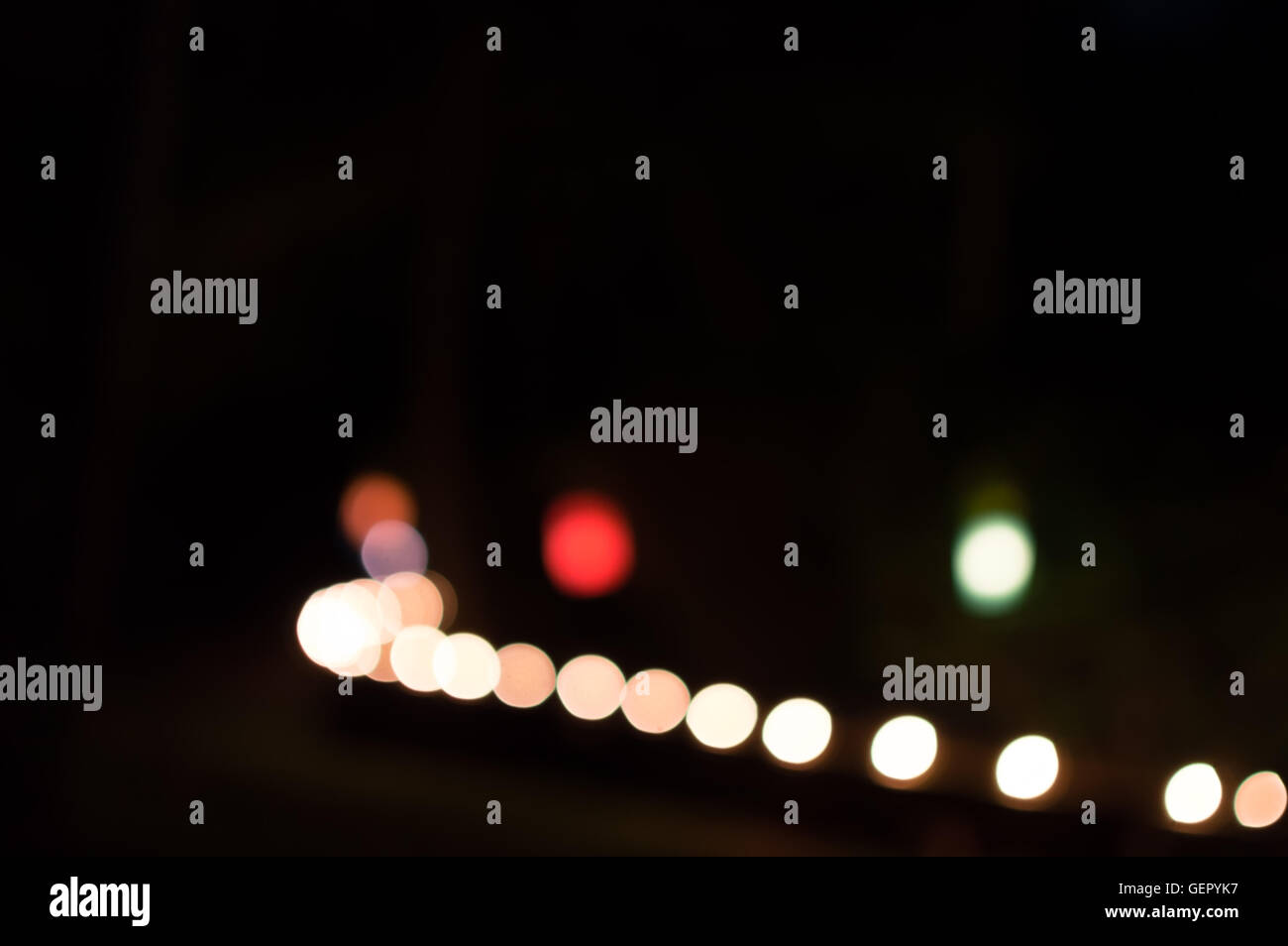 Luci sfocate astratto colore di sfondo Foto Stock