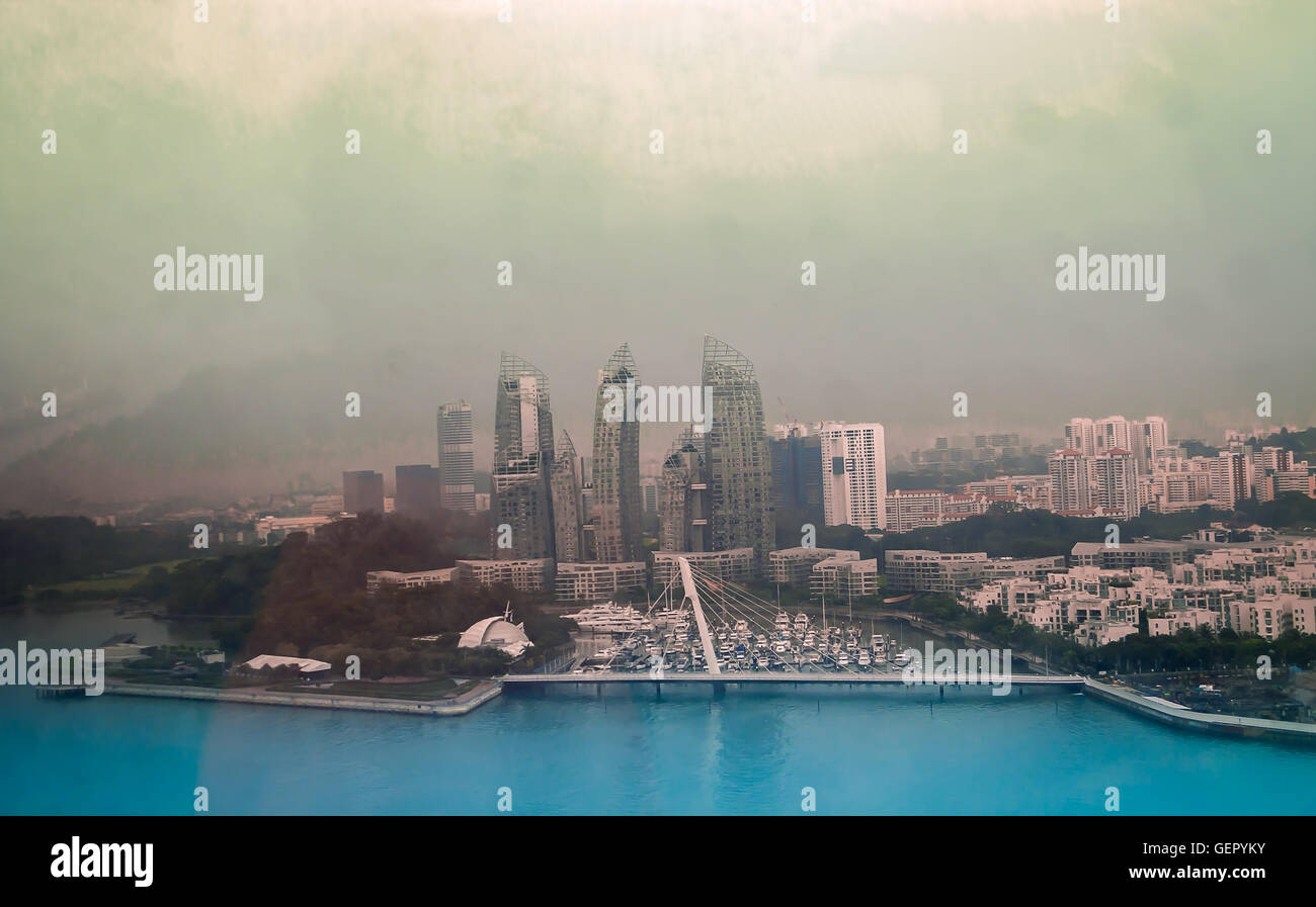 Skyline di Singapore Foto Stock