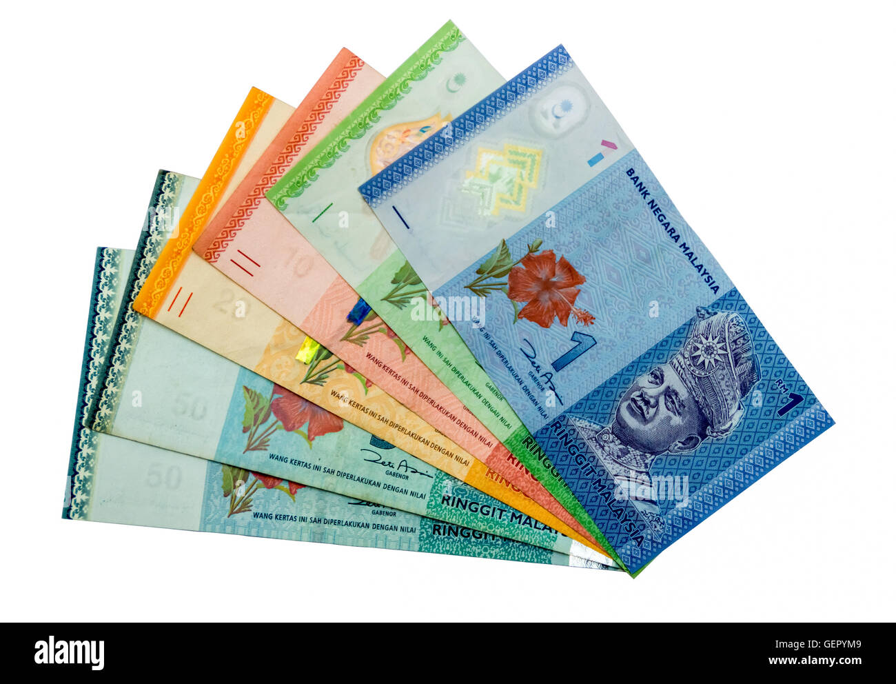 Valute internazionali ringgit della Malaysia Foto Stock