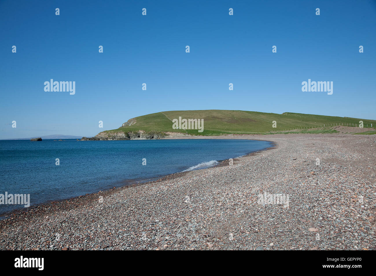 Viste da Norby di lecci di Melby e Neap del promontorio Norby. Terraferma e isole Shetland, Scozia Foto Stock