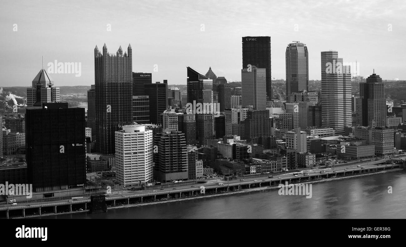 Lo Skyline di Pittsburgh Foto Stock