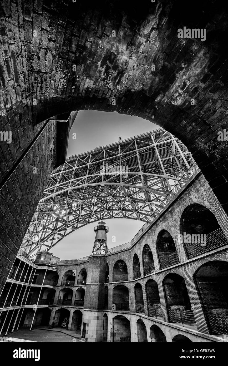 Fort Point National Historic Site Golden Gate Bridge California Landmark Foto Stock