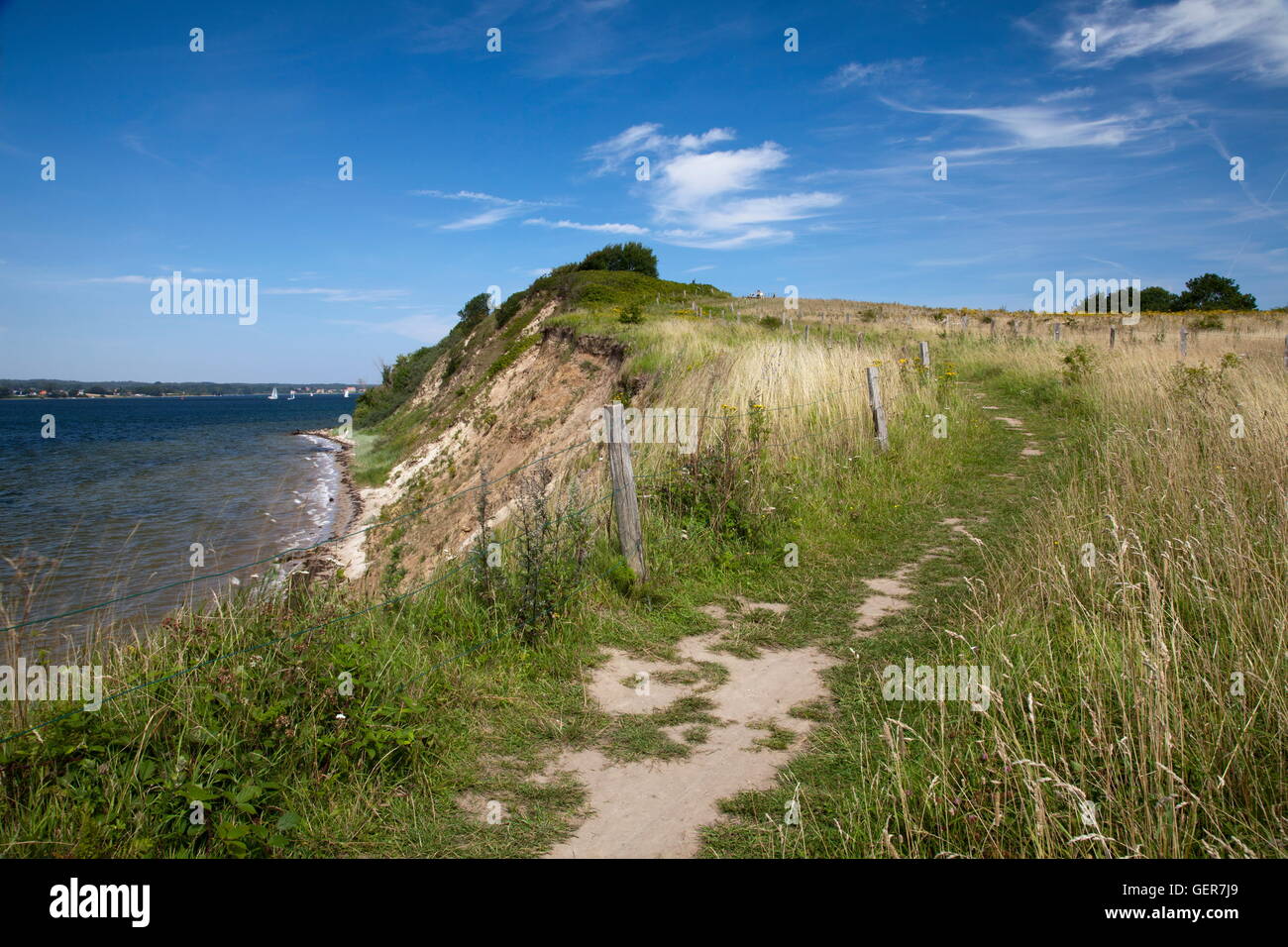 Geografia / viaggi, Germania, Schleswig-Holstein, fiordo di Flensburg, penisola Holnis, riserva naturale, ripida costa, Foto Stock