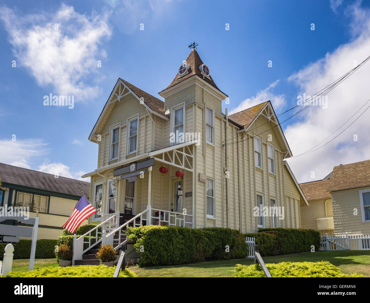 Edificio in vecchio stile in Pacific Grove, Monterey, California, Stati Uniti d'America Foto Stock