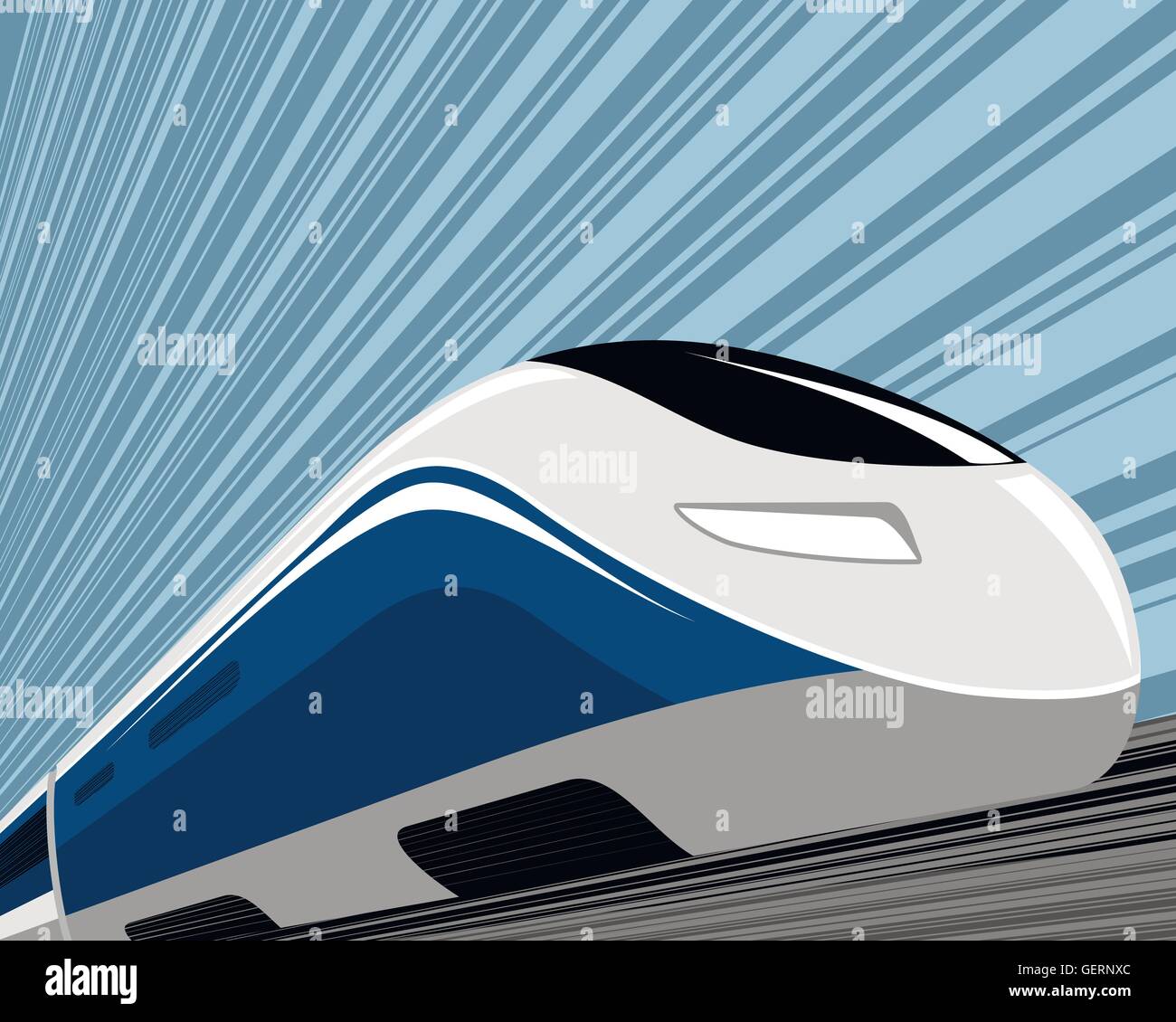 Illustrazione vettoriale di un treno ad alta velocità Illustrazione Vettoriale