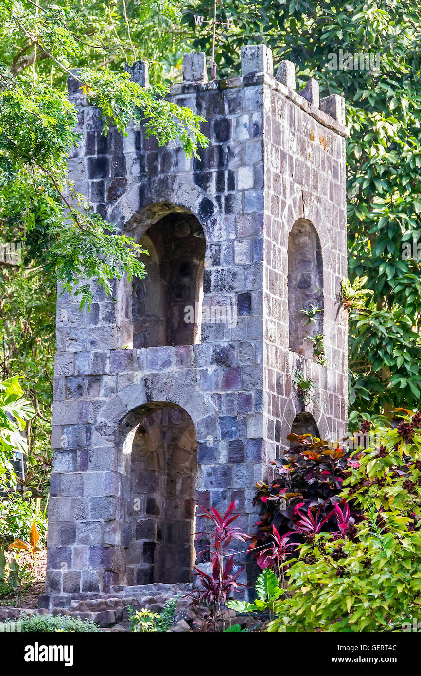 Campanile di Romney Manor Saint Kitts West Indies Foto Stock