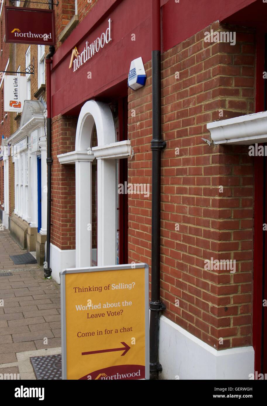 Vendita casa a causa di Brexit Reading, Berkshire, Inghilterra Foto Stock