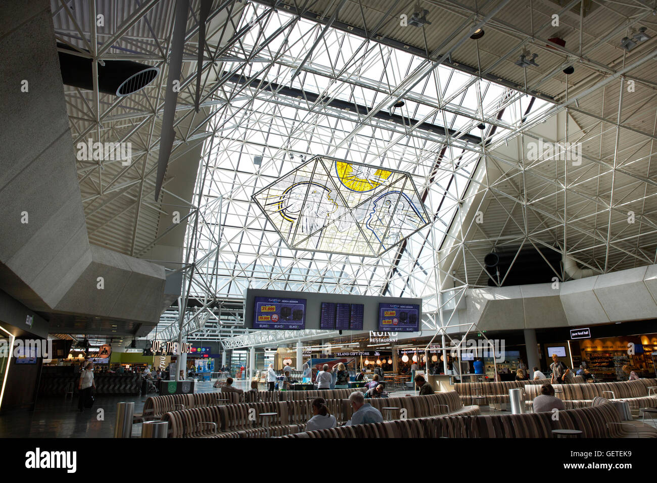 Aerostazione partenze, Keflavik International Airport, Islanda Foto Stock