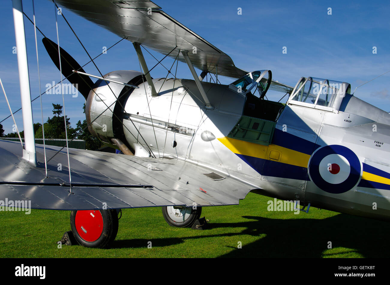 Shuttleworth Collection, Gloster Gladiator Mk 1, K7985, presso Old Warden Foto Stock
