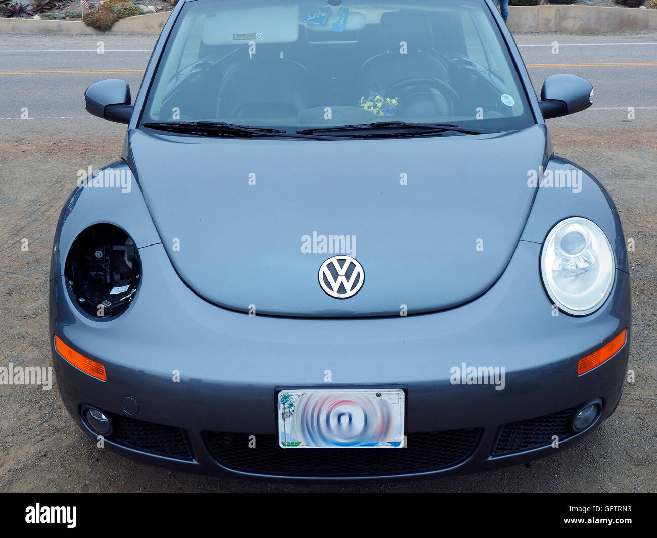 VW Bug Beetle manca un faro anteriore Foto Stock