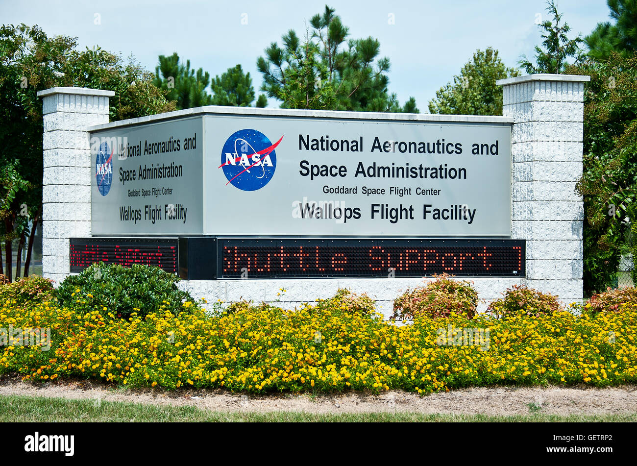 La NASA Goddard Space Flight Center Wallops Flight Facility. Foto Stock