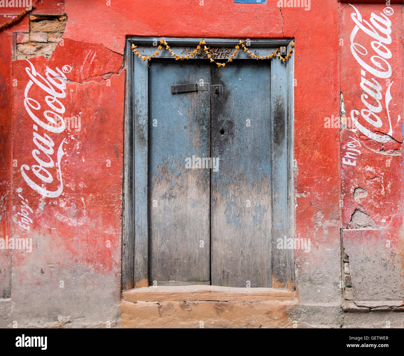 Edificio tradizionale in Durbar Square area di Kathmandu. Foto Stock