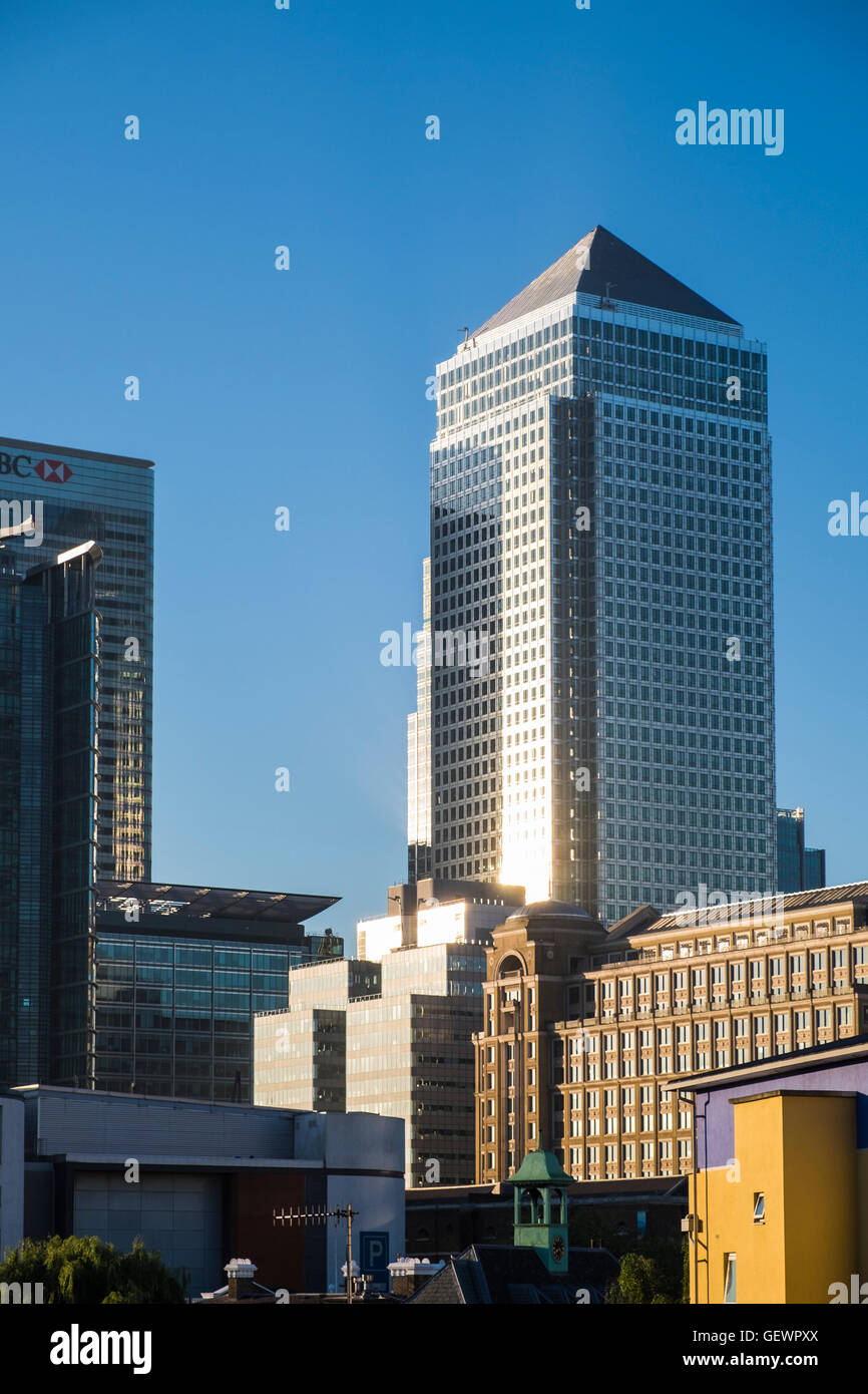 One Canada Square, Canary Wharf, London, England, Regno Unito Foto Stock